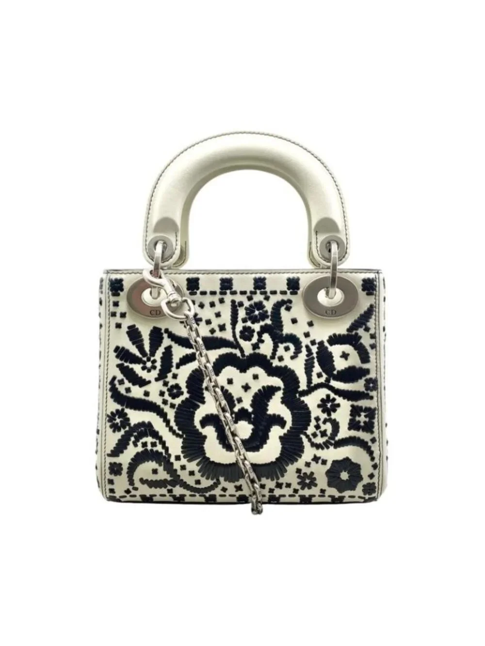 Christian Dior Shoulder Bag Lady Mini Flower Floral Embroidery - Picture 2 of 10